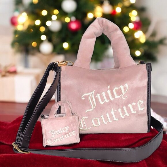 Juicy Couture Better Together Pink Mini Tote Bag w/ Matching Purse Hang Charm - Picture 3 of 11